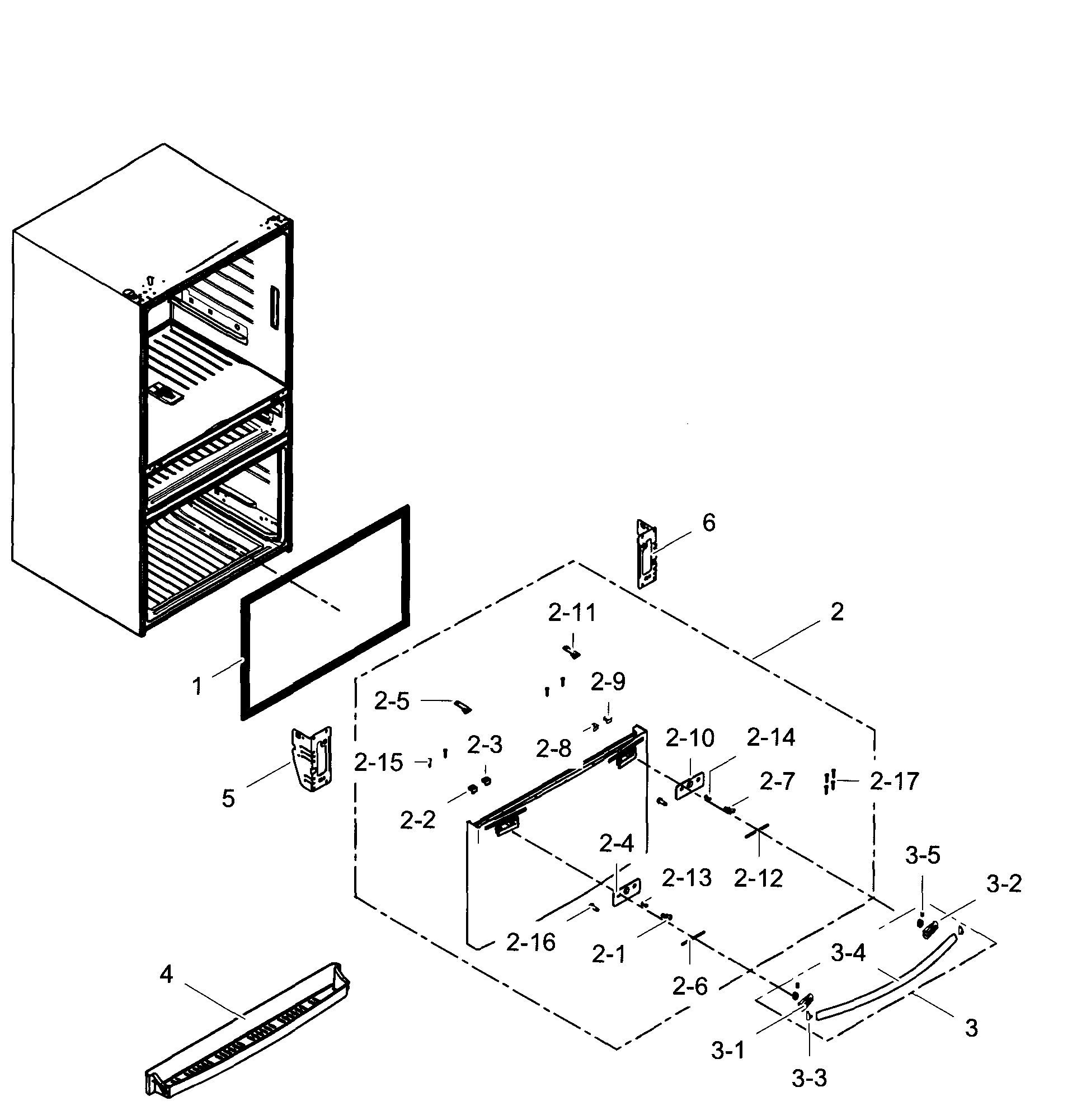 Freezer door