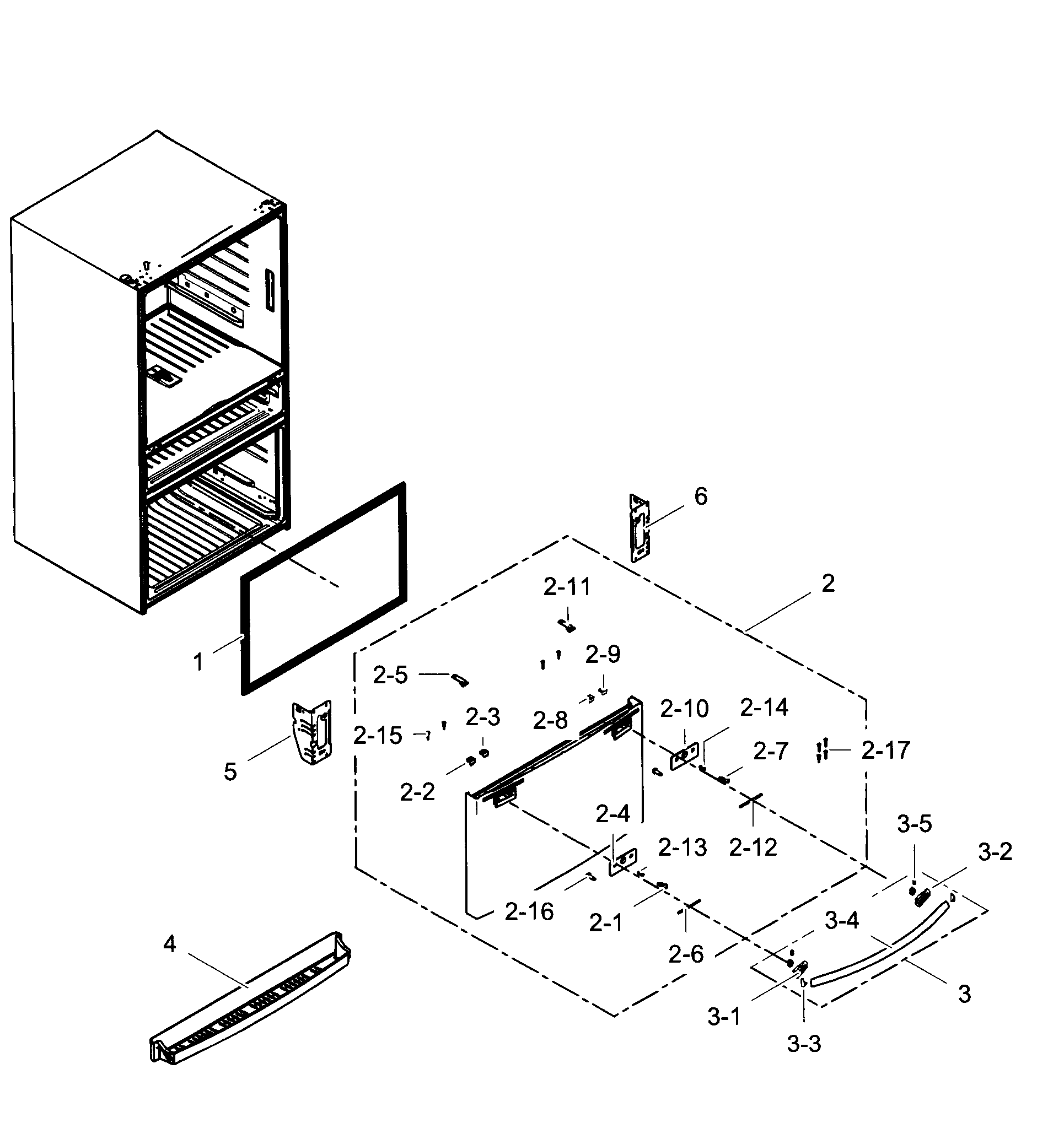 Freezer door