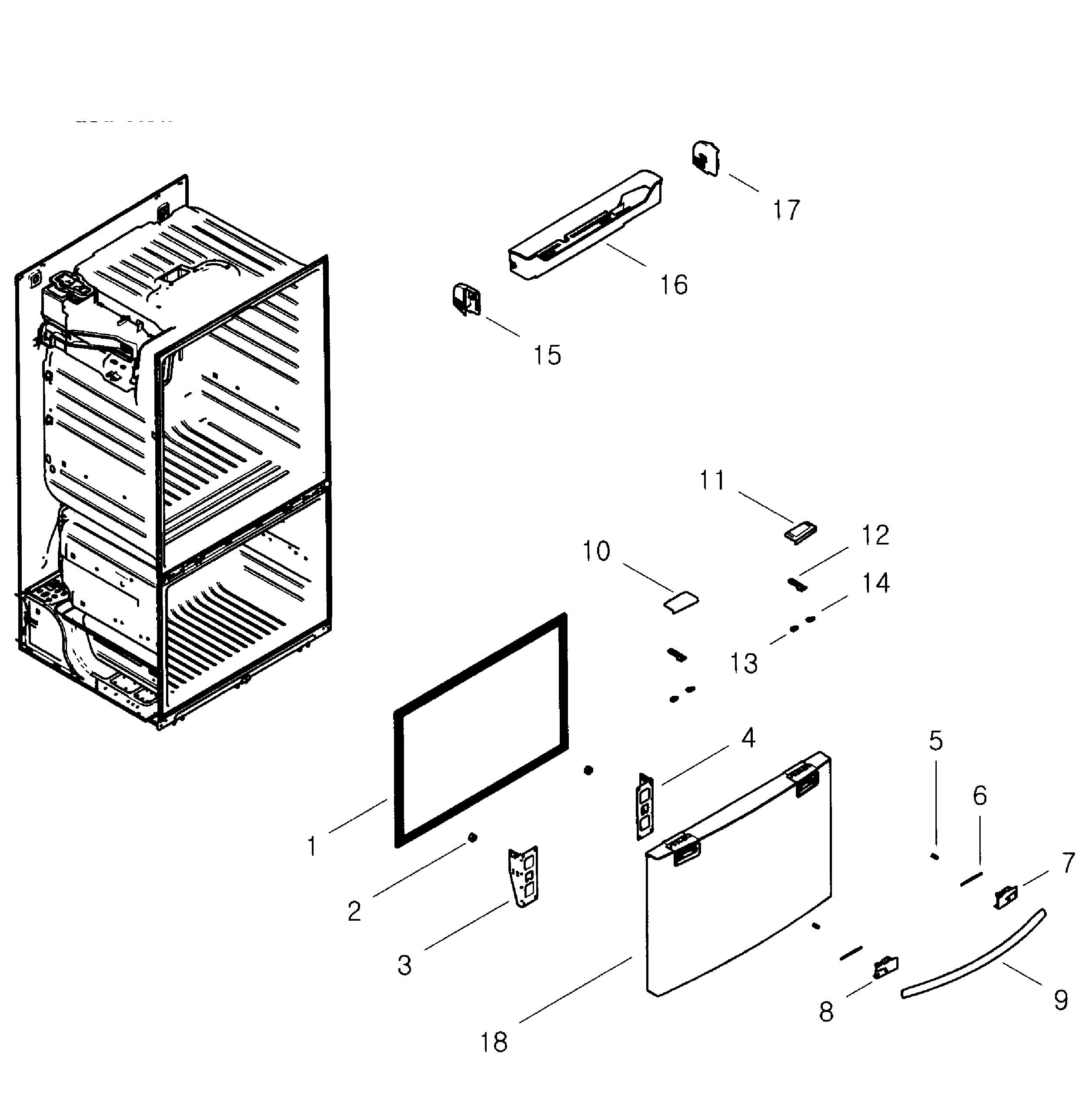 Freezer door