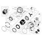 Samsung WF350ANR/XAA-03 tub-drum diagram