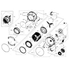 Samsung WF350ANR/XAA-07 tub-drum diagram
