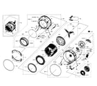 Samsung WF350ANW/XAA-01 tub-drum diagram