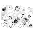 Samsung WF511ABR/XAA-03 tub-drum diagram