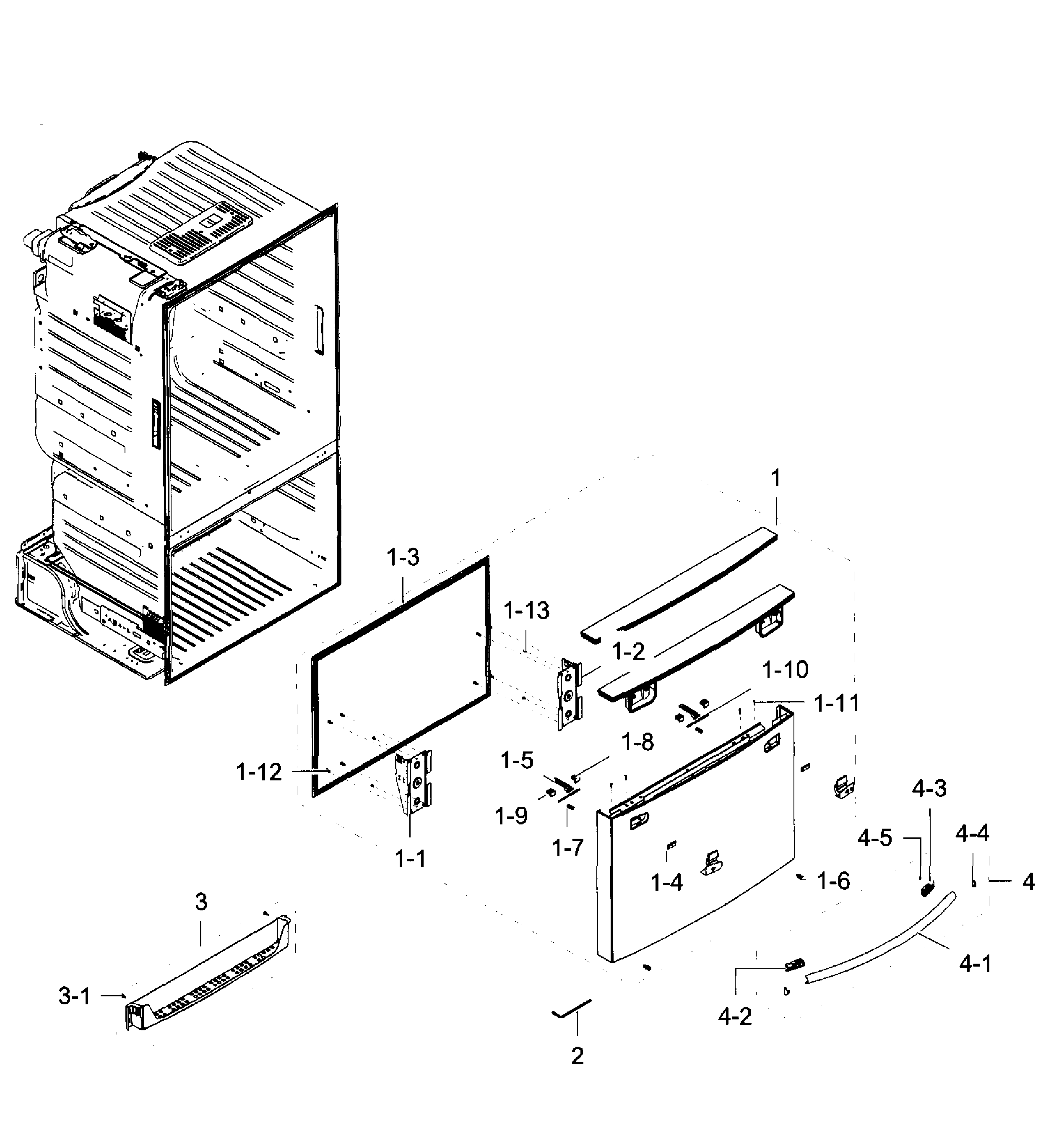 Freezer door