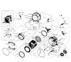 Samsung WF520ABP/XAA-01 tub-drum diagram