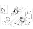 Samsung WF520ABP/XAA-03 front section diagram