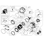Samsung WF520ABW/XAA-01 tub-drum diagram