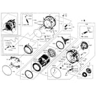 Samsung WF520ABW/XAA-02 tub-drum diagram
