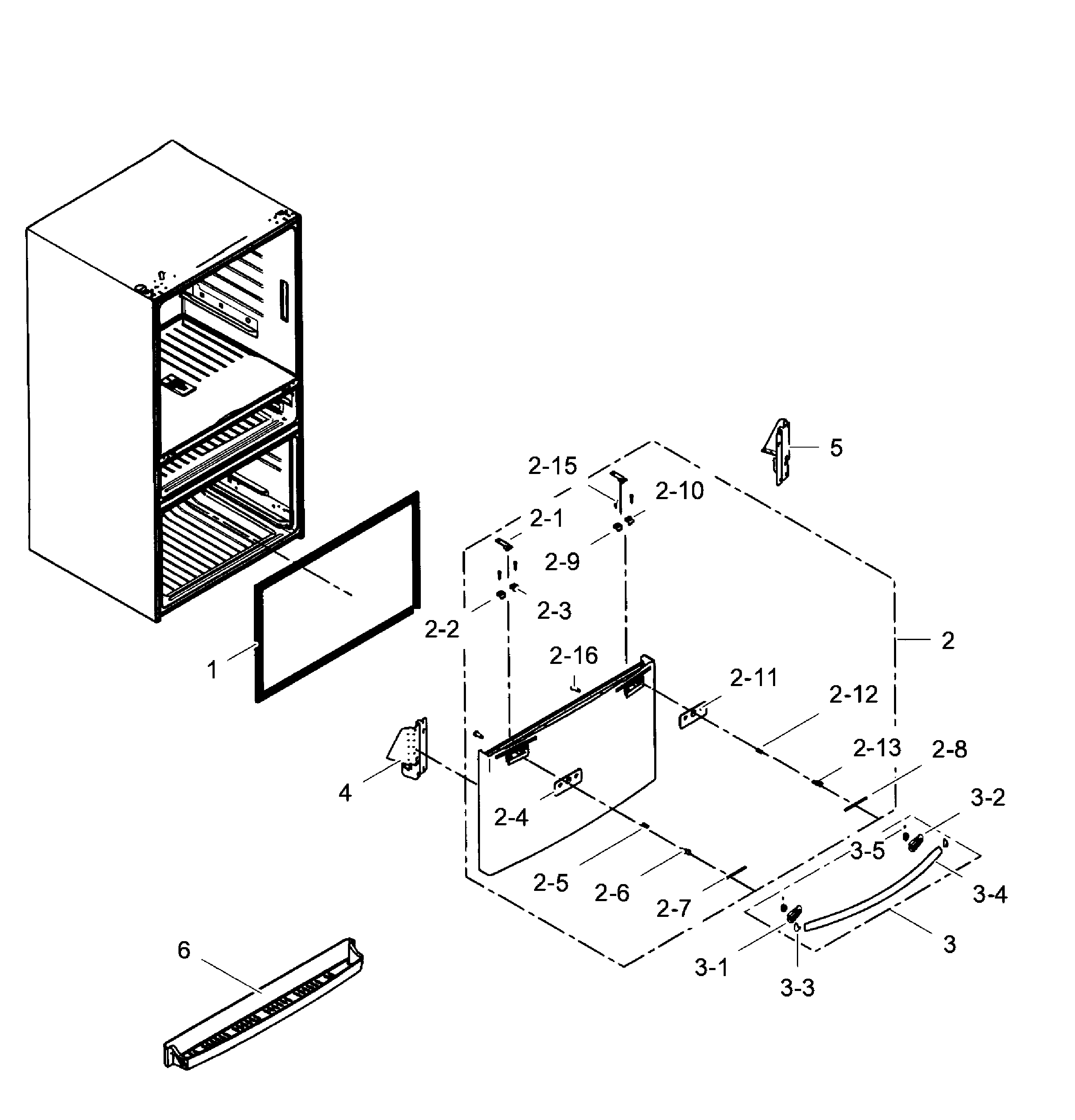 Freezer door