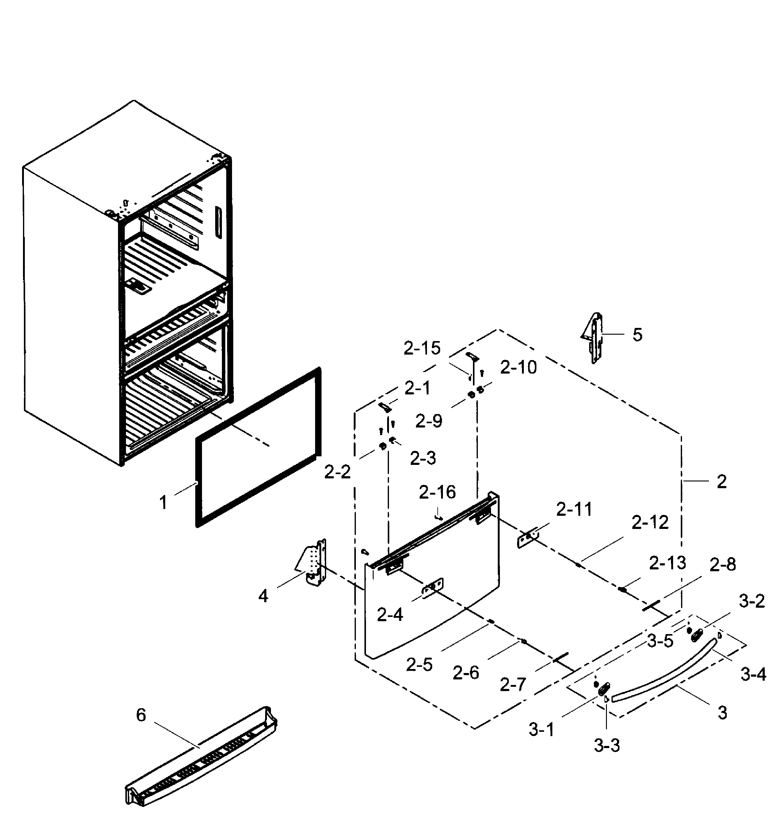 Freezer door