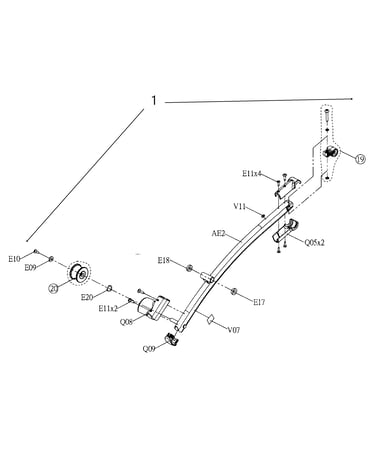 R-pedal arm set