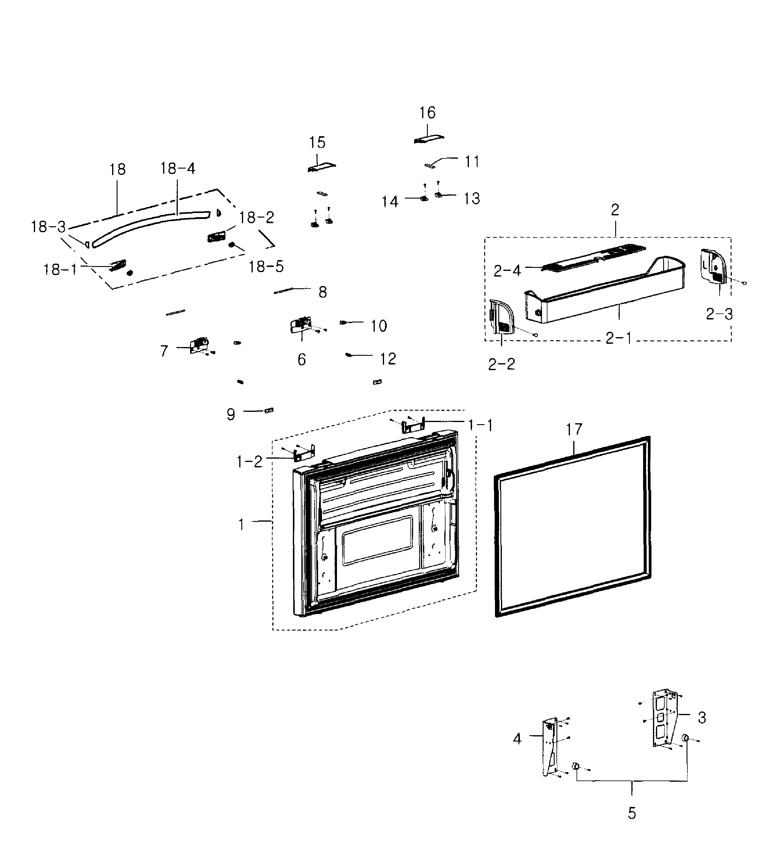 Freezer door