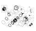 Samsung WF448AAP/XAA-08 drum section diagram