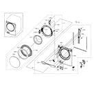 Samsung WF448AAP/XAA-08 front section diagram