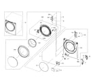 Samsung WF45H6300AW/A2-01 front/door section diagram