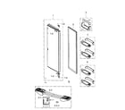 Samsung RS267TDRS/XAA-01 fridge door diagram