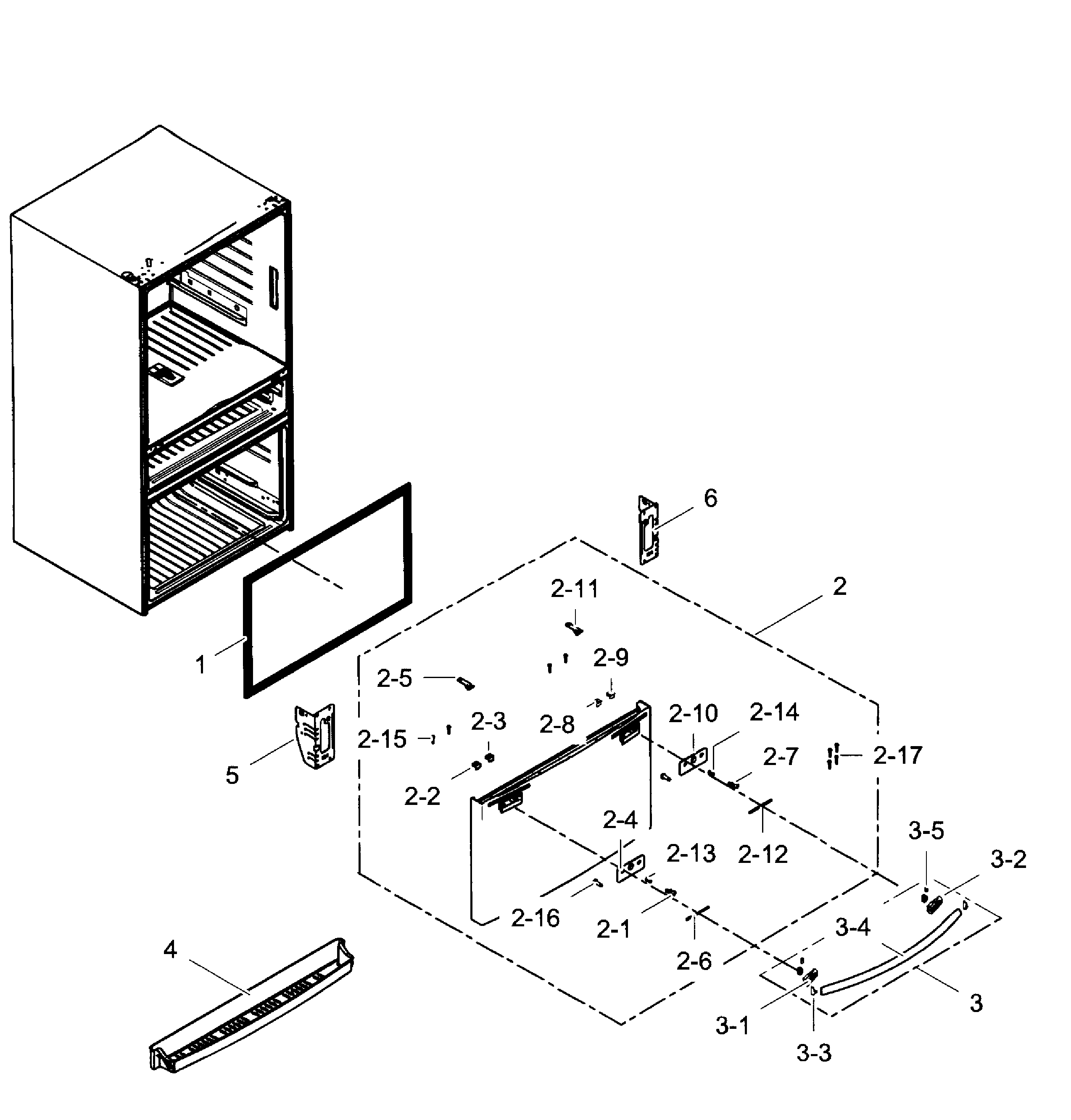 Freezer door