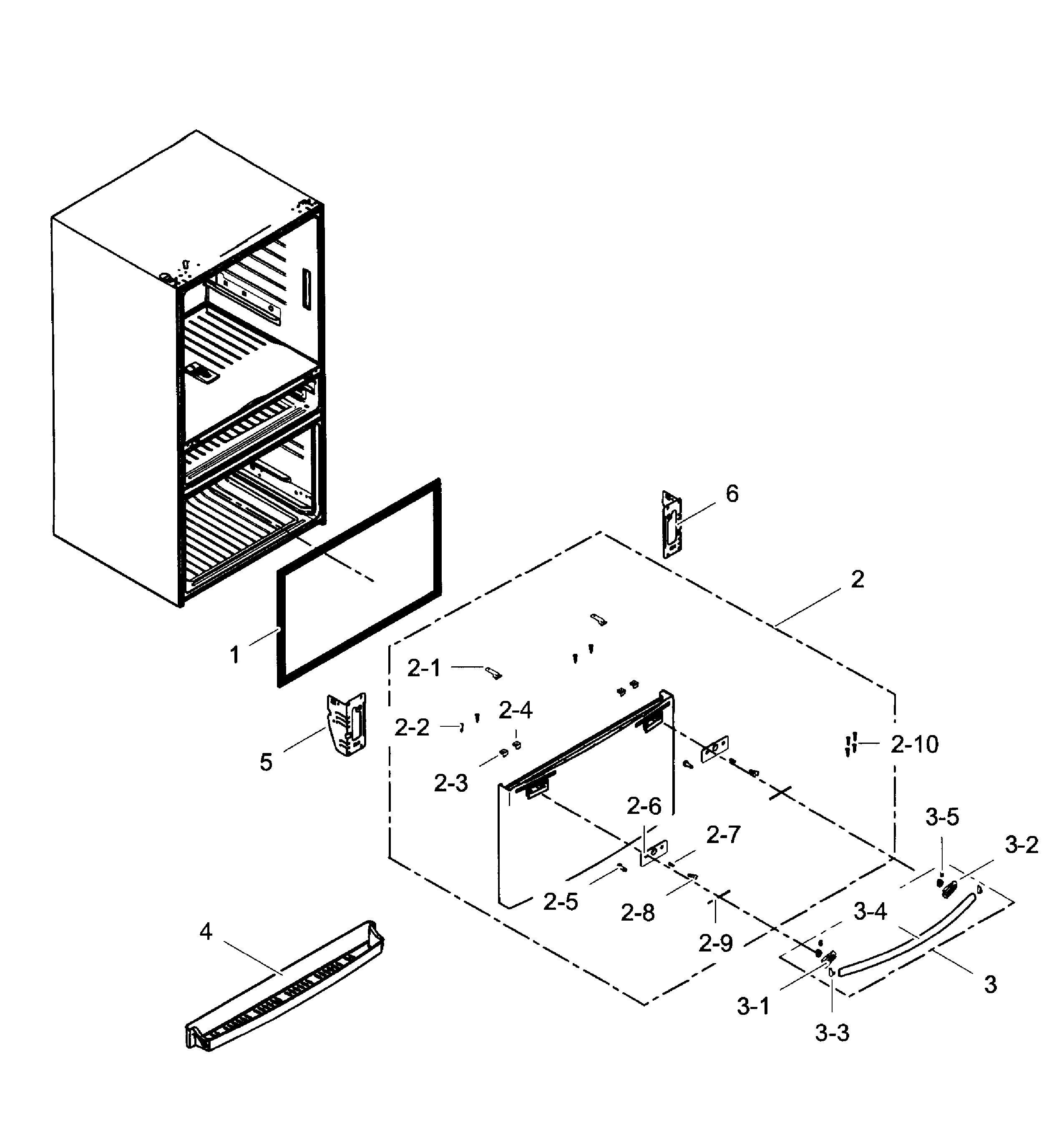 Freezer door