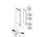 Samsung RS267TDRS/XAA-00 right door diagram