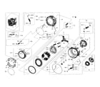 Samsung WF56H9100AW/A2-01 tub parts diagram