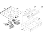 Bosch HEI8054U/03 cooktop diagram
