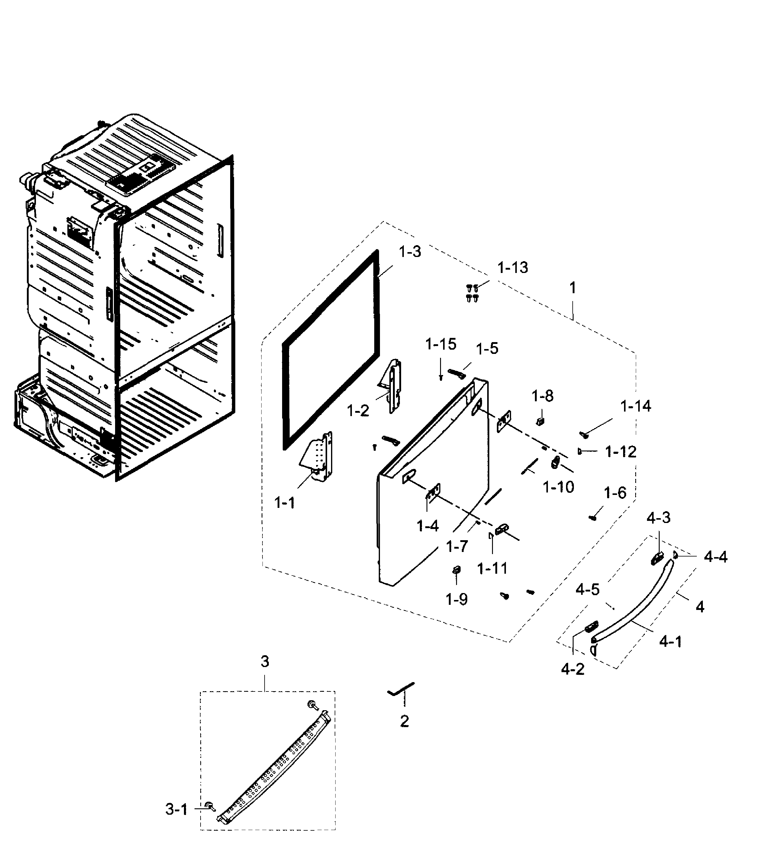Freezer door