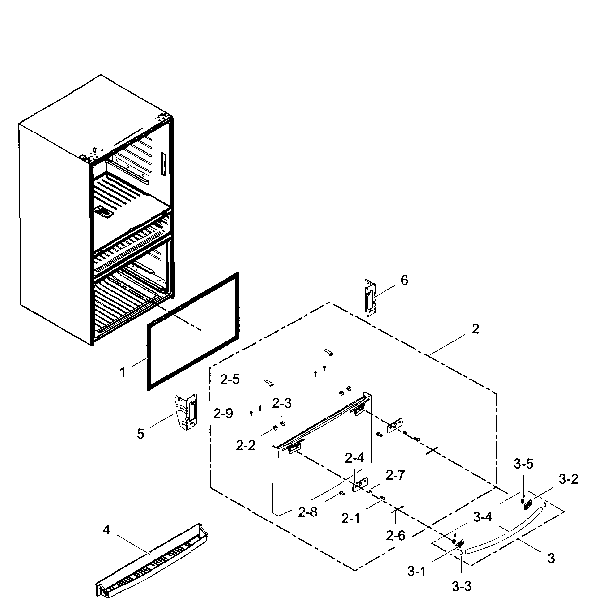 Freezer door