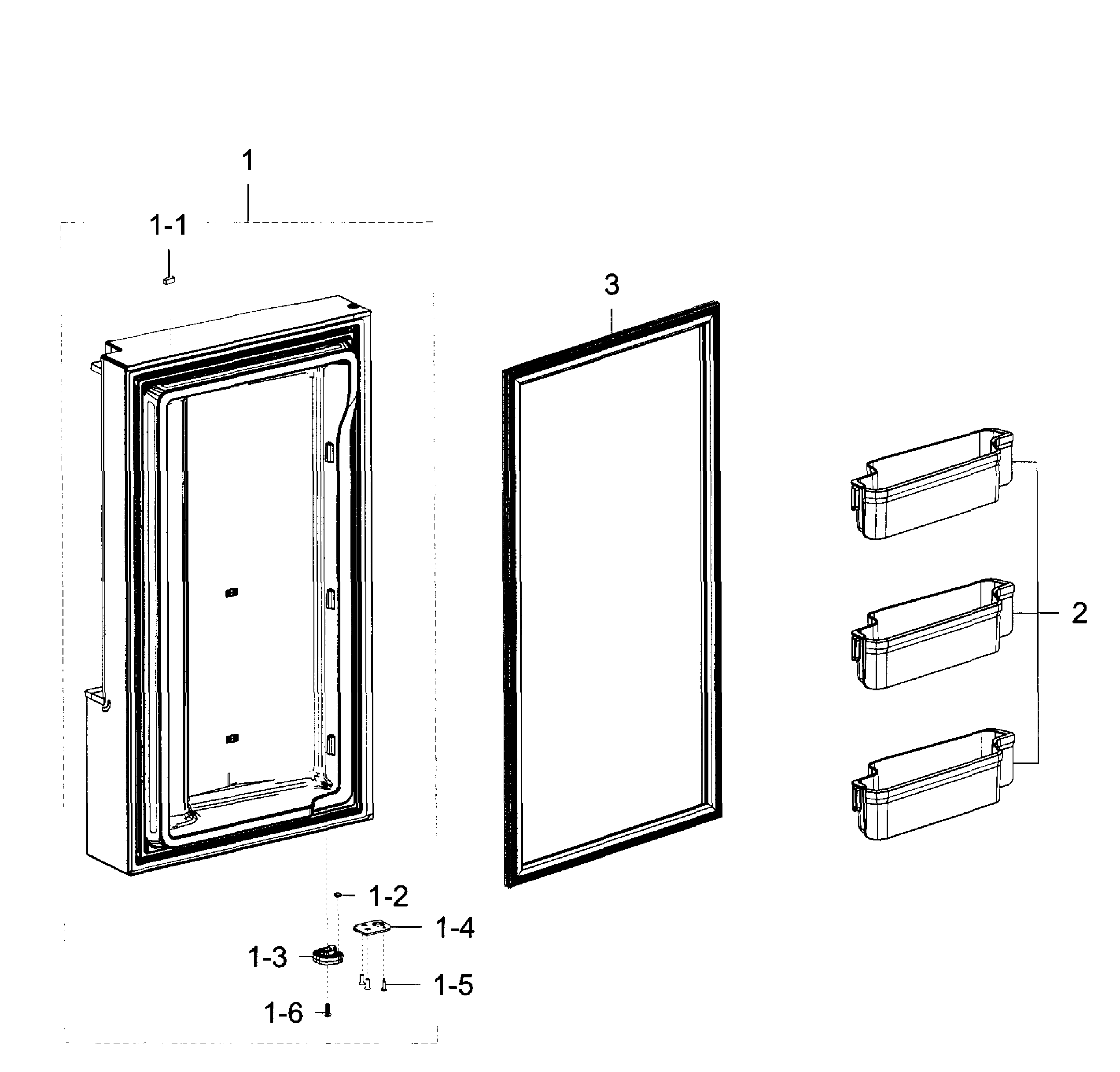 Freezer door l