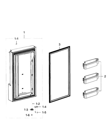 Freezer door l