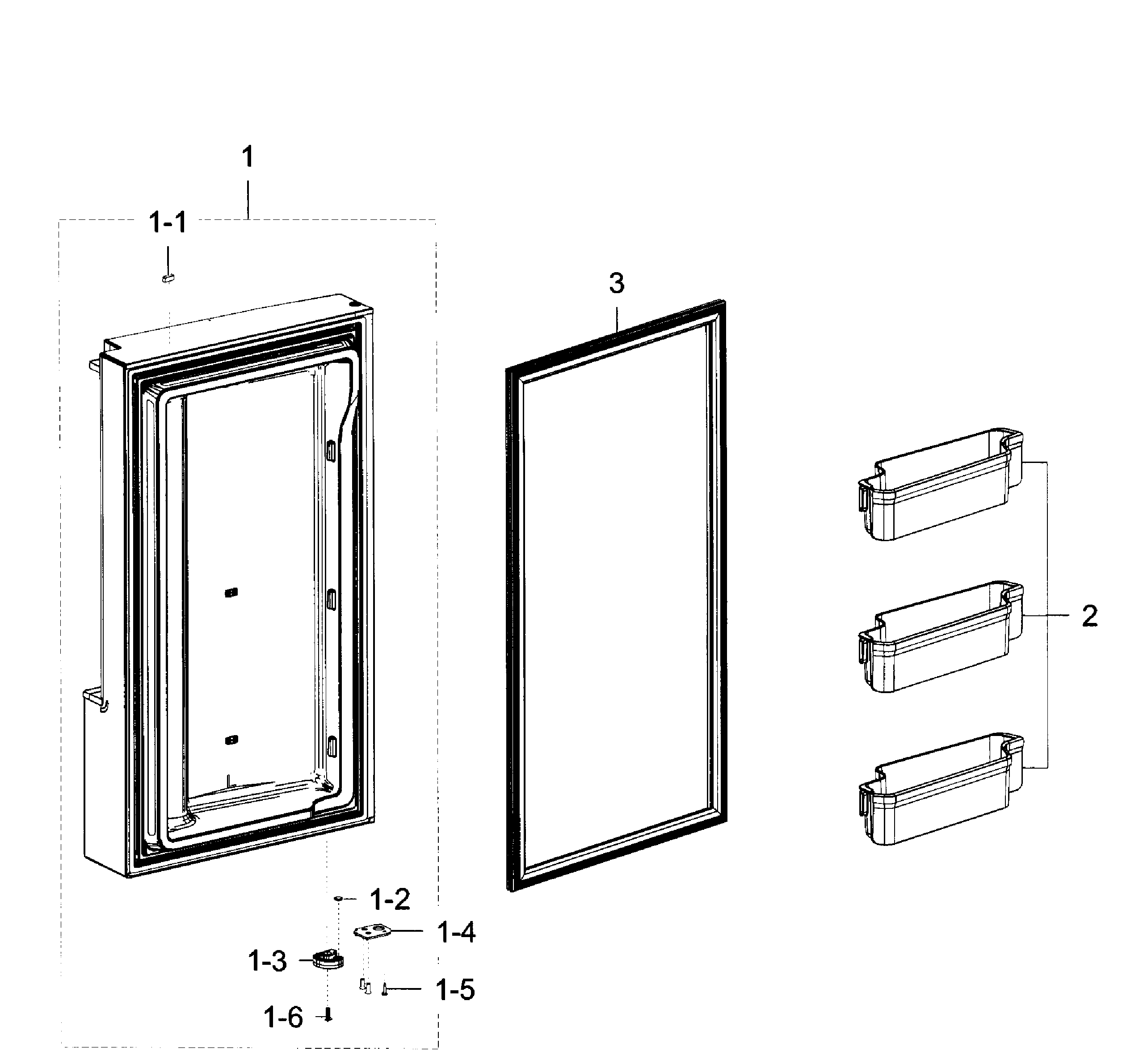 Freezer door l
