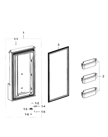 Freezer door l