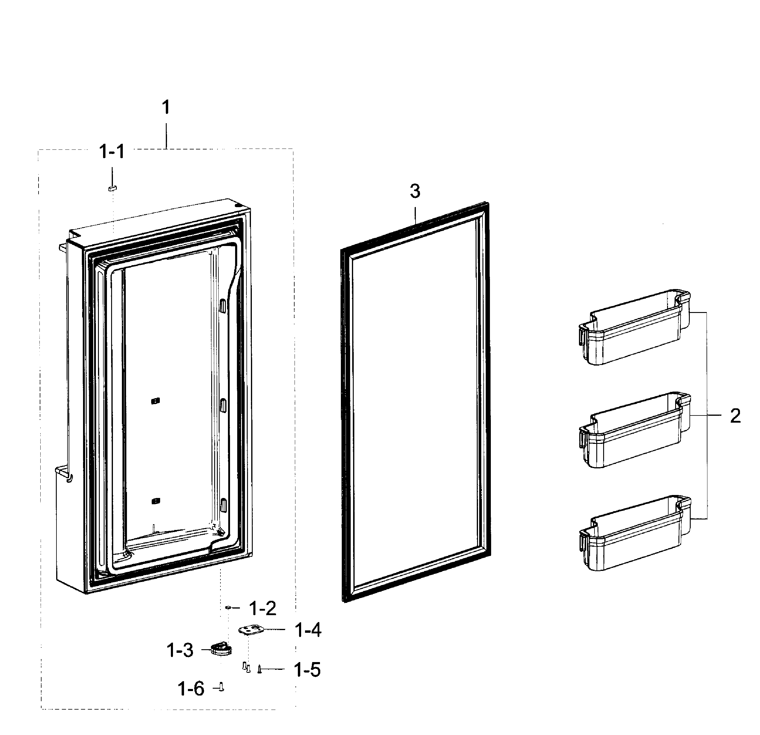 Freezer door l