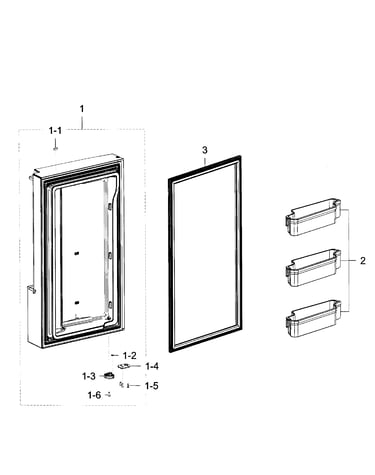 Freezer door l