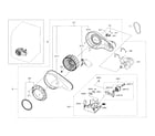 Samsung DV50K7500GV/A3-00 motor duct diagram