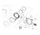 Samsung DV50K7500EW/A3-00 frame front & door diagram