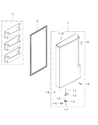 Freezer door l