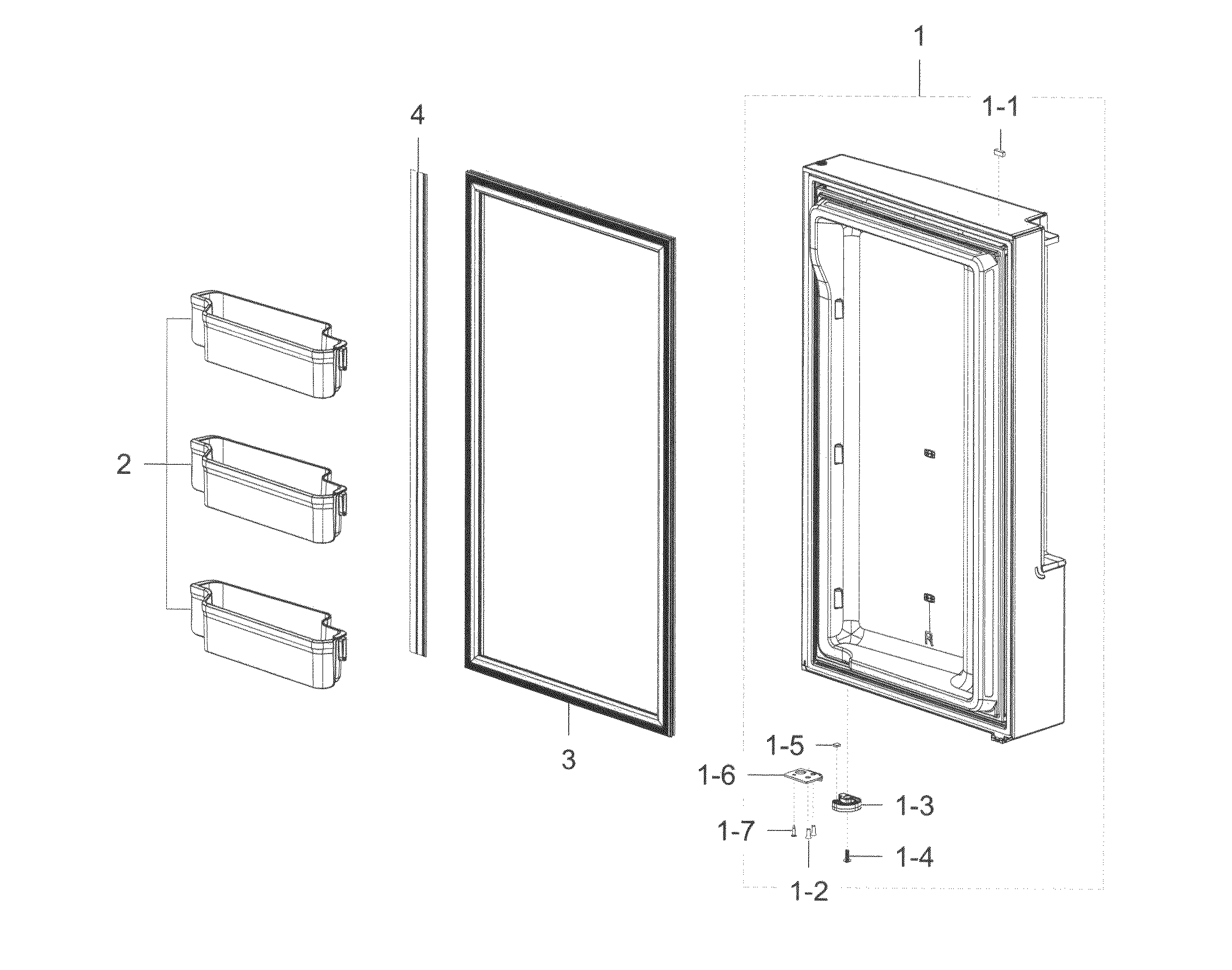 Freezer door r