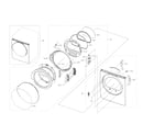 Samsung DV22K6800EW/A1-00 front diagram