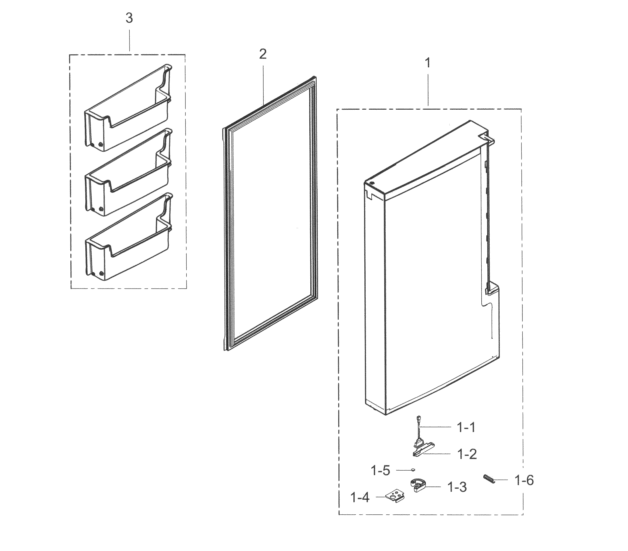 Freezer door l