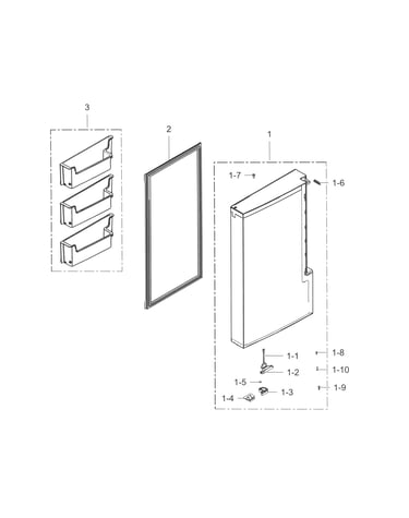 Freezer door l