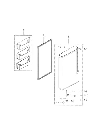 Freezer door l