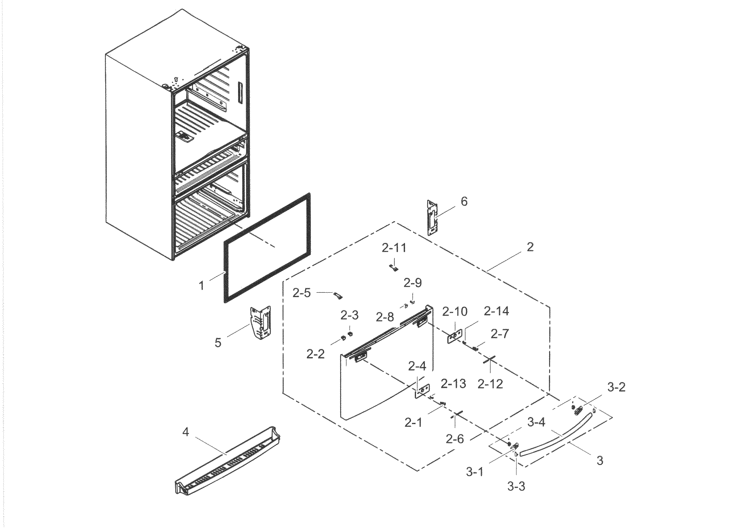 Freezer door