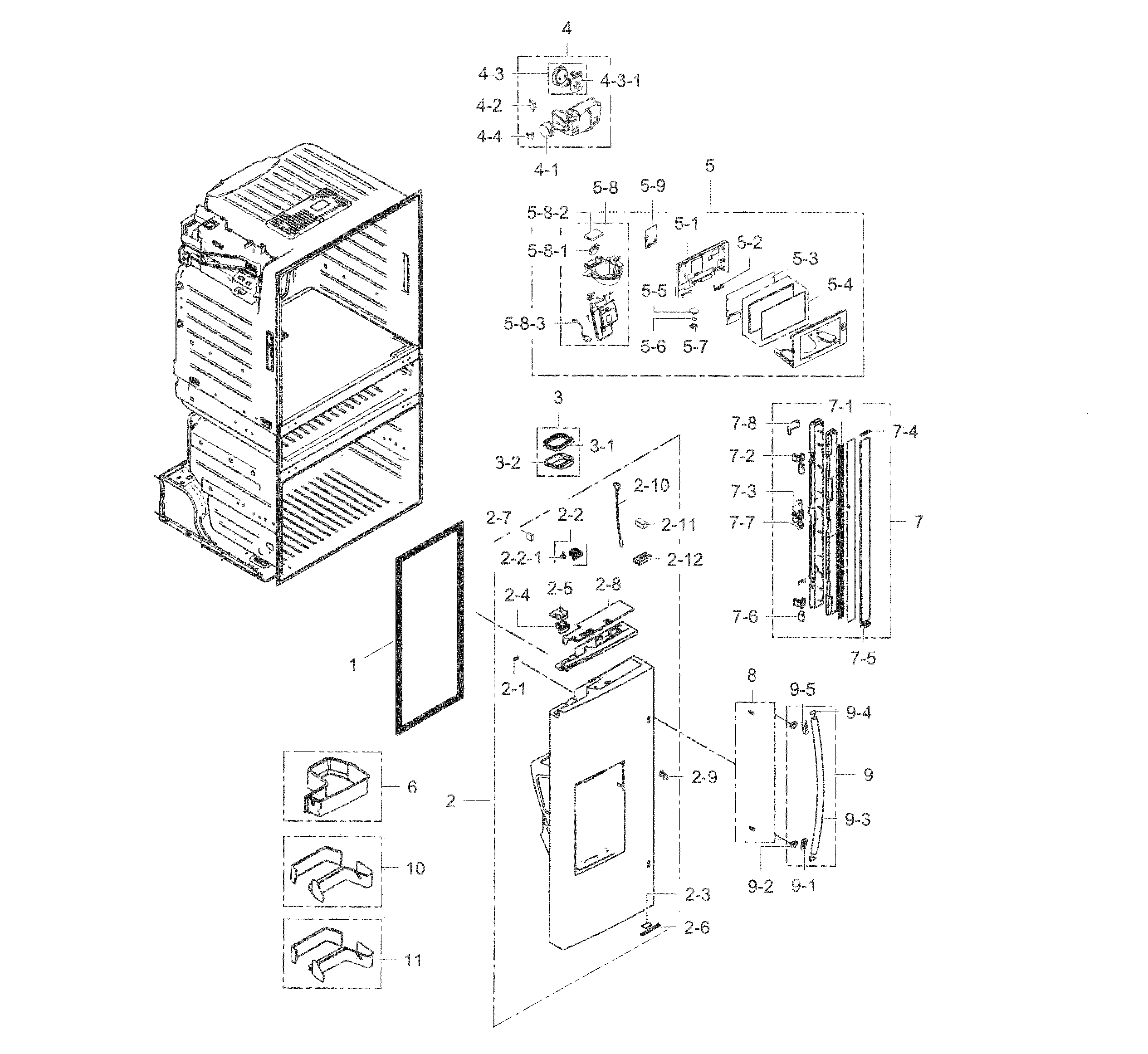 Fridge door l