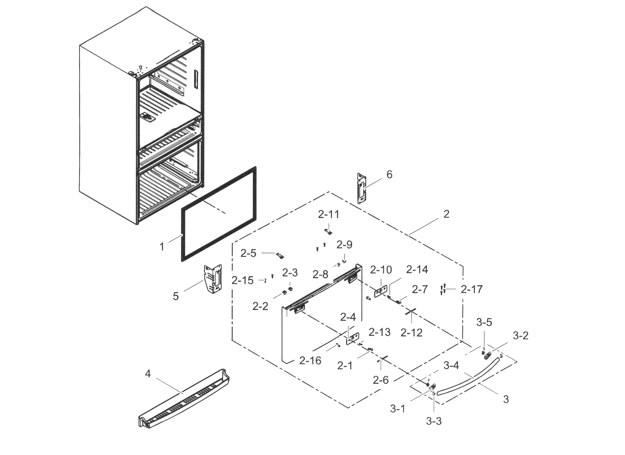 Freezer door