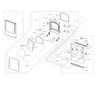Samsung DV45K7600GW/A3-00 frame front & door diagram