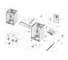 Samsung WF56H9110CW/A2-01 frame front & cover diagram