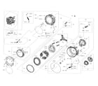 Samsung WF56H9110CW/A2-01 tub & drum diagram