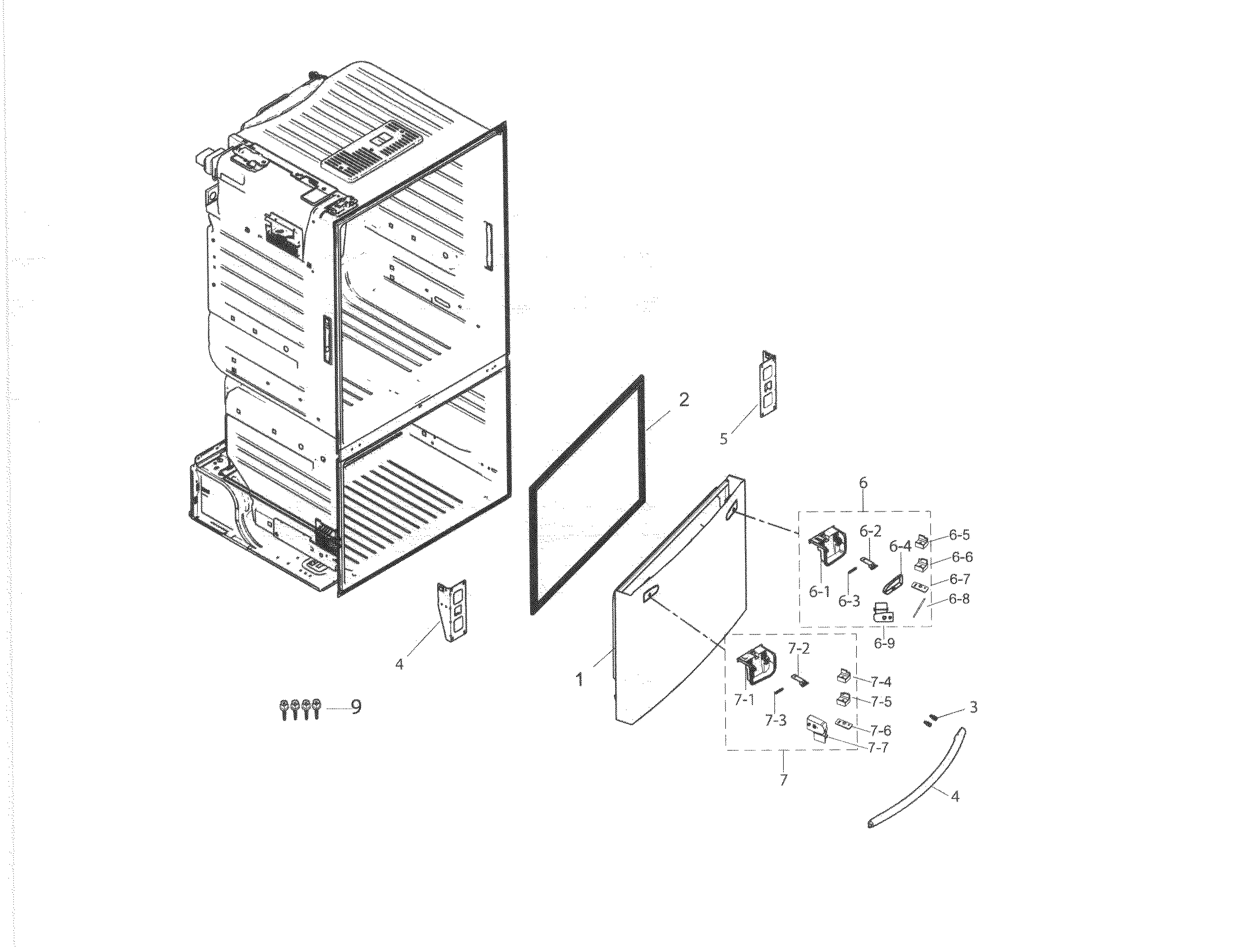 Freezer door