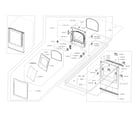 Samsung DV50K8600EV/A3-00 frame front & door diagram