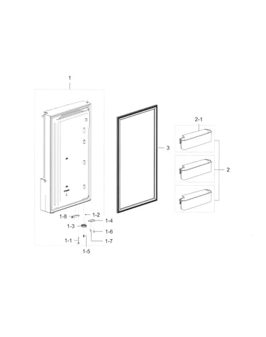 Freezer door l